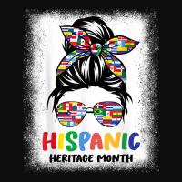 National Hispanic Heritage Month Latin Flags Pride Messy Bun T Shirt Crop Top | Artistshot