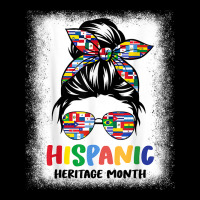 National Hispanic Heritage Month Latin Flags Pride Messy Bun T Shirt Cropped Hoodie | Artistshot