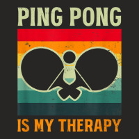 Ping Pong Therapy Design Table Tennis Ladies Fitted T-shirt | Artistshot