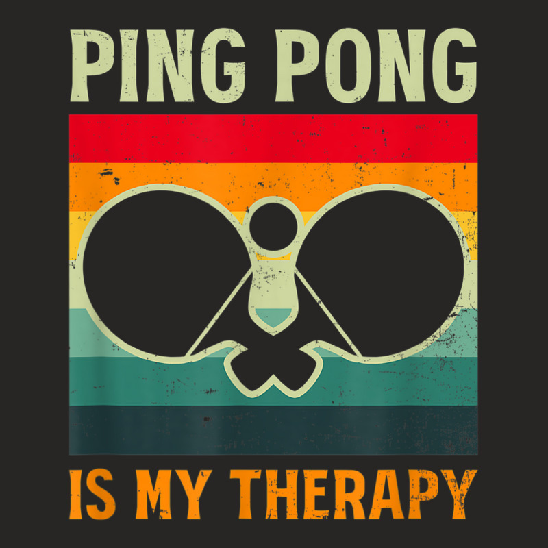 Ping Pong Therapy Design Table Tennis Ladies Fitted T-Shirt by BooBug | Artistshot