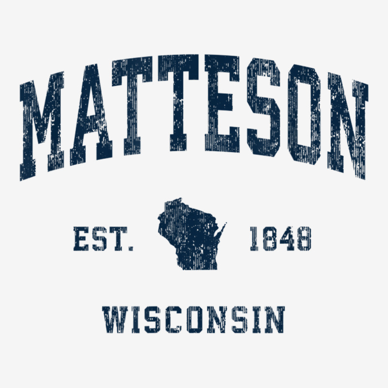 Matteson Wisconsin Wi Vintage Athletic Navy Sports Design Travel Mug | Artistshot