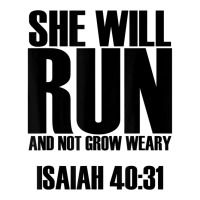 She Will Run And Not Grow Weary   Bible Verse Quote T Shirt Youth Hoodie | Artistshot