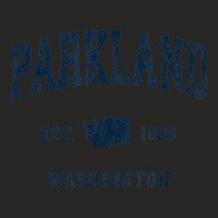 Parkland Washington Wa Vintage Athletic Navy Sports Design Ladies Fitted T-shirt | Artistshot