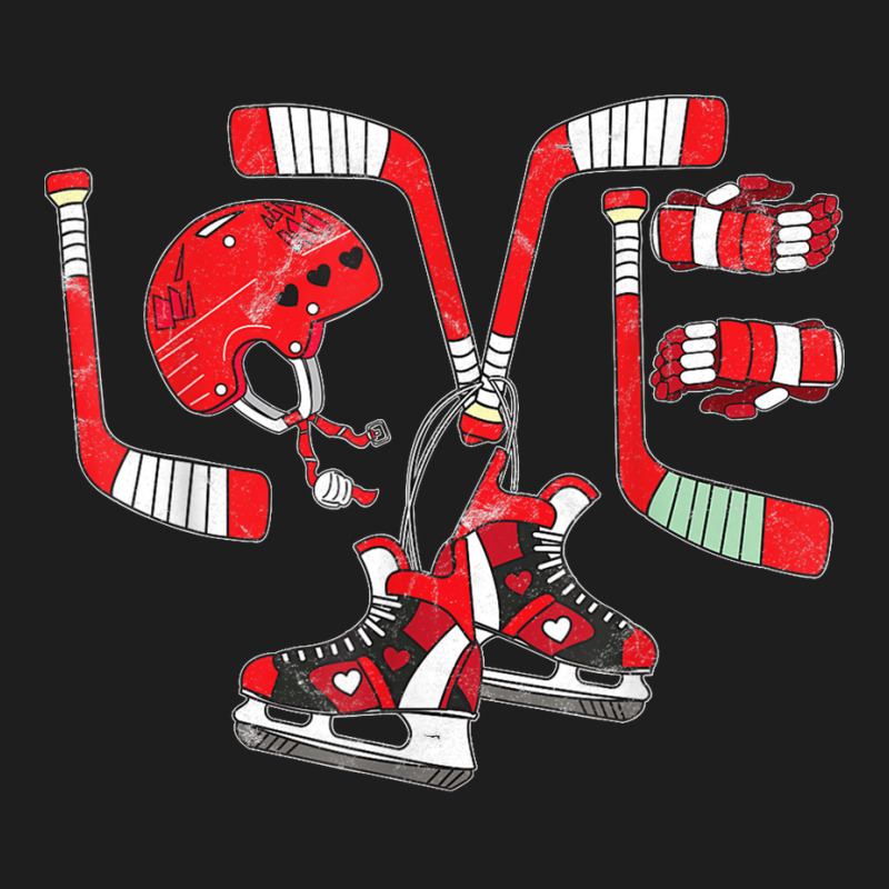 Ice Hockey Heart Valentines Day Love Gift Boys Girls Goalie Classic T-shirt by cm-arts | Artistshot