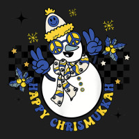 Retro Happy Chrismukkah Snowman Jewish Holiday Groovy Classic T-shirt | Artistshot