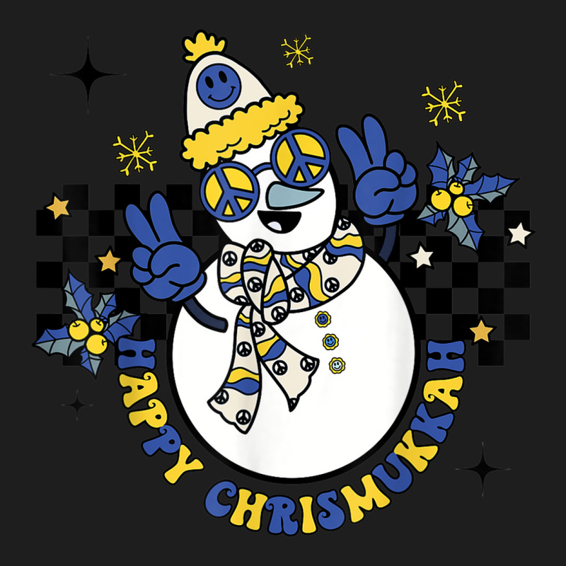 Retro Happy Chrismukkah Snowman Jewish Holiday Groovy Classic T-shirt | Artistshot