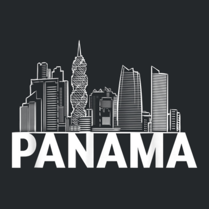 Panama City Skyline Silhouette Outline Sketch Crewneck Sweatshirt by Short | Artistshot