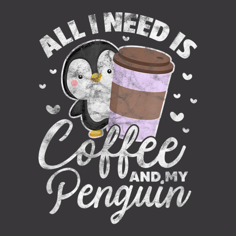 Penguin Coffee Sea Bird Lovers Distressed Ladies Curvy T-Shirt by Skunk | Artistshot