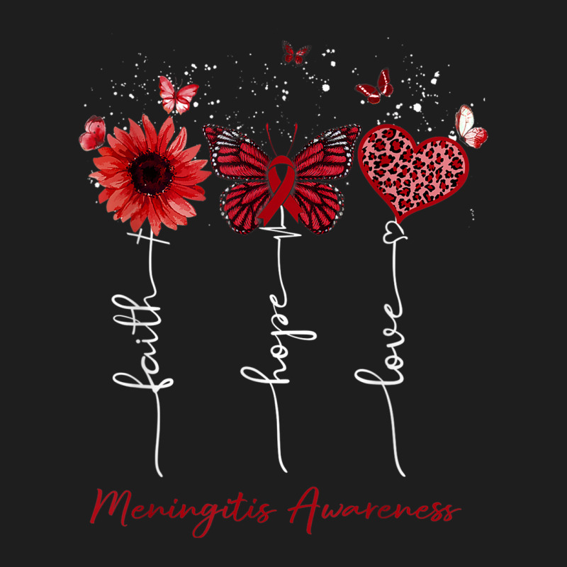 Meningitis Awareness Faith Hope Love Leopard Sunflower Classic T-shirt by Piggy | Artistshot