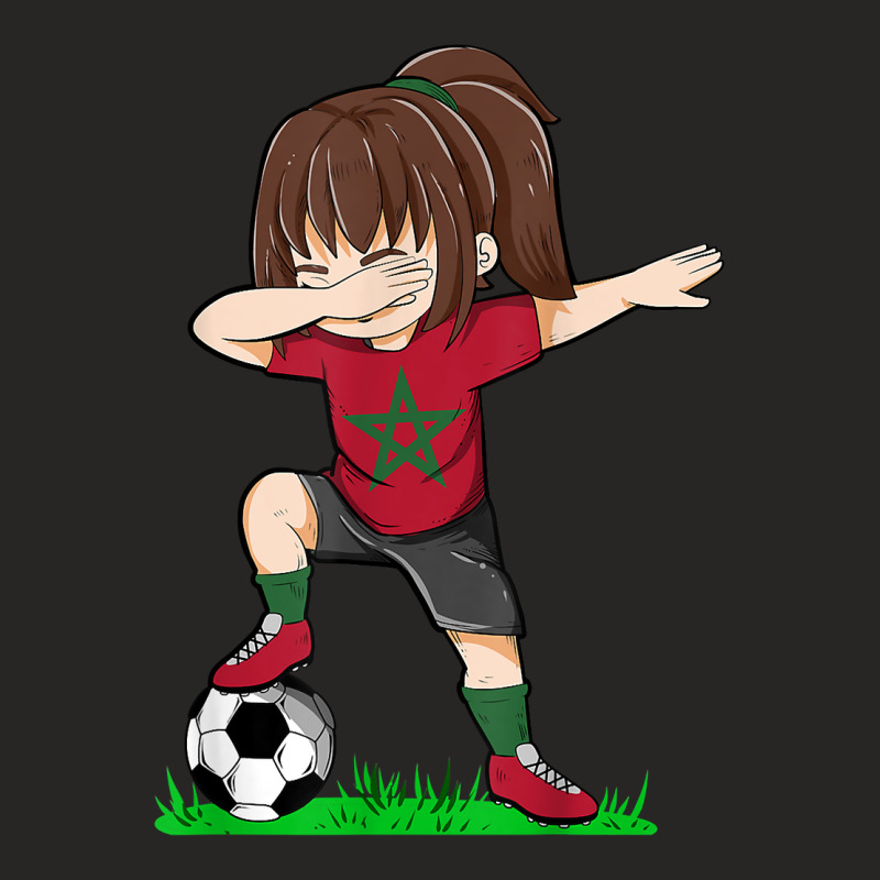 Soccer Morroco Jersey Shirt Moroccan Flag Football Girls Dab T Shirt Ladies Fitted T-Shirt by cm-arts | Artistshot