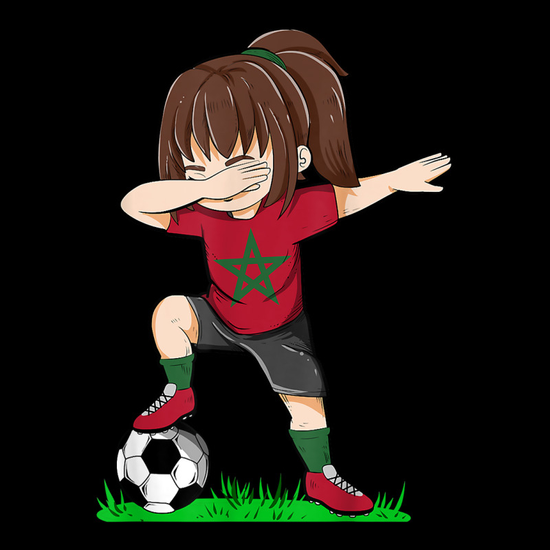 Soccer Morroco Jersey Shirt Moroccan Flag Football Girls Dab T Shirt Cropped Sweater by cm-arts | Artistshot