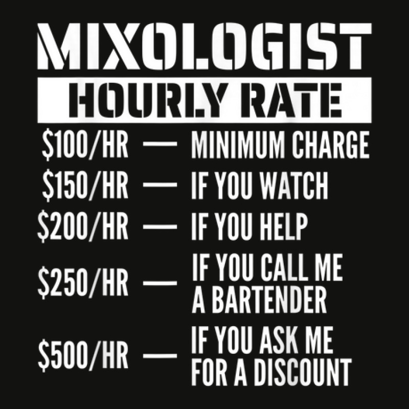 Mixologist Hourly Rate Scorecard Crop Tee by Lion | Artistshot