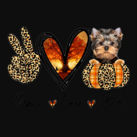 Peace Love Yorkshire Terrier   Autumn Peace Dog Lover Crop Top | Artistshot