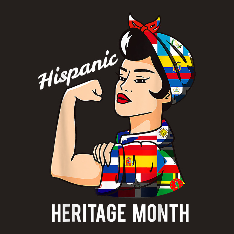 National Hispanic Heritage Month Woman Latin Culture Flags T Shirt Tank Top by puetzee | Artistshot