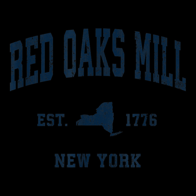 Custom Red Oaks Mill New York Ny Vintage Athletic Navy Sports Desig Men