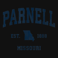 Parnell Missouri Mo Vintage Athletic Navy Sports Design Landscape Canvas Print | Artistshot