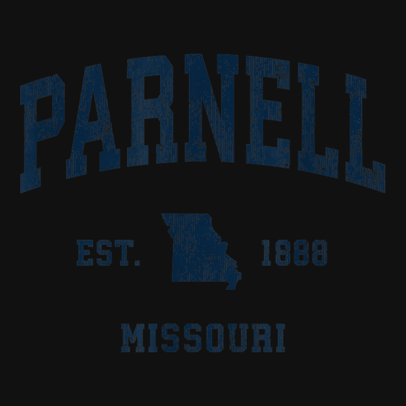 Parnell Missouri Mo Vintage Athletic Navy Sports Design Landscape Canvas Print | Artistshot