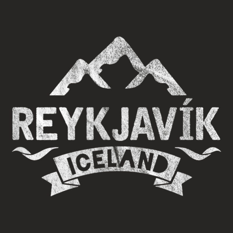 Vintage Reykjavik Iceland Shirt Ladies Fitted T-Shirt by cm-arts | Artistshot