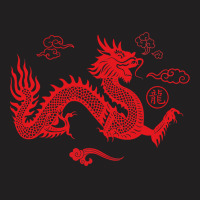 Red Japanese Dragon Aesthetic Grunge 90s Chinese Dragon T-shirt | Artistshot