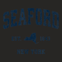 Seaford New York Ny Vintage Athletic Navy Sports Design Ladies Fitted T-shirt | Artistshot