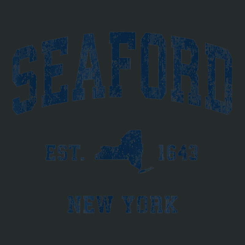 Seaford New York Ny Vintage Athletic Navy Sports Design Women's Triblend Scoop T-shirt by Blimpie | Artistshot