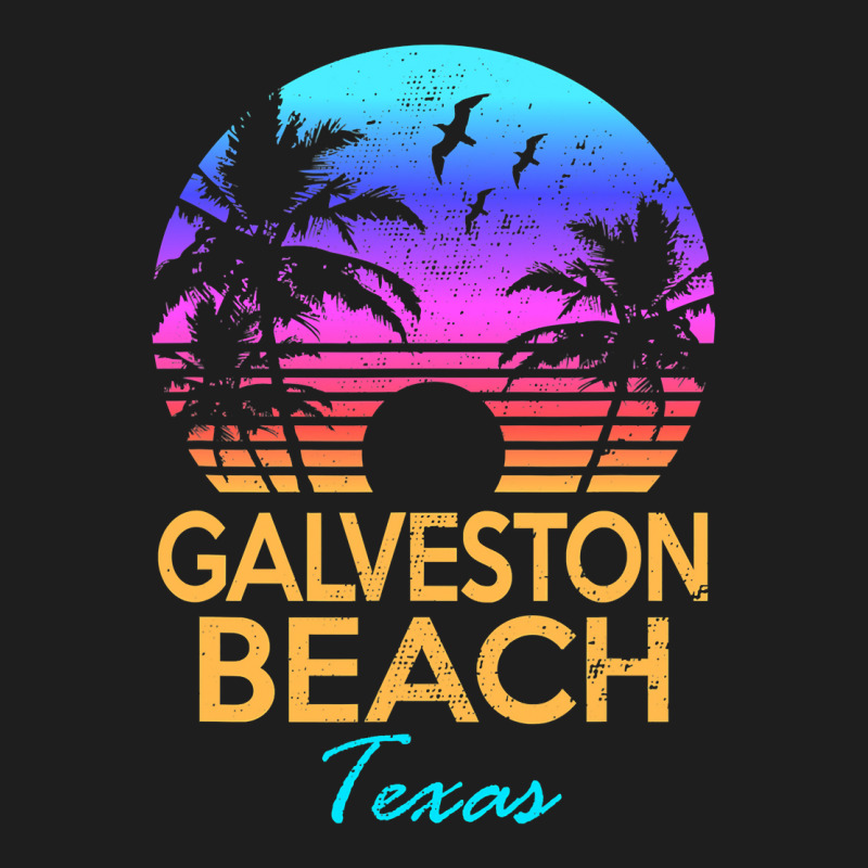 Galveston Beach Texas Summer Vacation Vintage Sunset Graphic Classic T-shirt by cm-arts | Artistshot