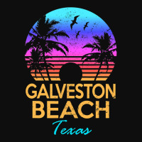 Galveston Beach Texas Summer Vacation Vintage Sunset Graphic Crop Top | Artistshot