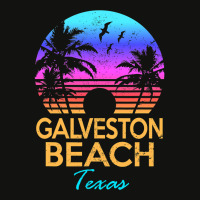 Galveston Beach Texas Summer Vacation Vintage Sunset Graphic Scorecard Crop Tee | Artistshot