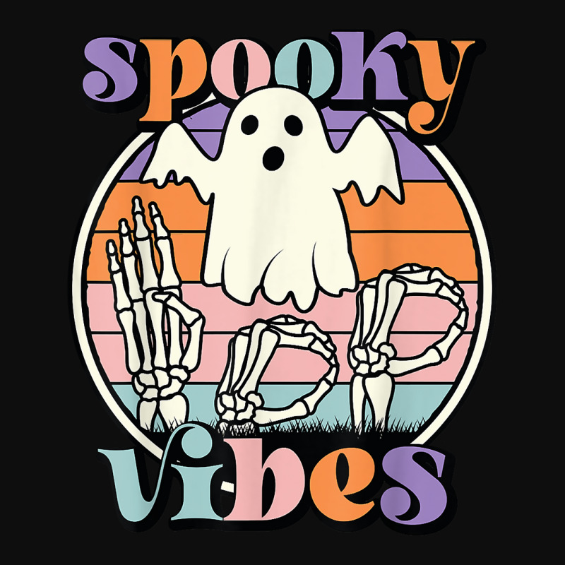 Spooky Vibes Asl Hands American Sign Language Boo Halloween T Shirt Crop Top by cm-arts | Artistshot