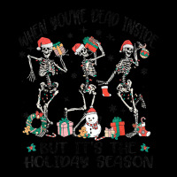 When You're Dead Inside But It's Holiday Season Skeletons Youth Zipper Hoodie | Artistshot