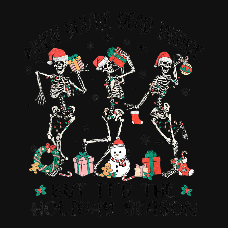 When You're Dead Inside But It's Holiday Season Skeletons Baby Beanies by Golden | Artistshot