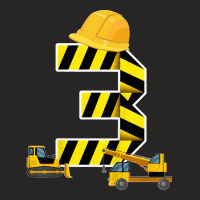 Kids 3rd Birthday Boy Construction Worker Construction Site T Shirt Co Ladies Fitted T-shirt | Artistshot