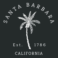 Retro Cool Santa Barbara California Palm Tree Novelty New Year Women's Triblend Scoop T-shirt | Artistshot