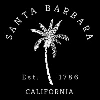 Retro Cool Santa Barbara California Palm Tree Novelty New Year Cropped Sweater | Artistshot