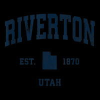 Riverton Utah Ut Vintage Athletic Navy Sports Design Adjustable Cap | Artistshot