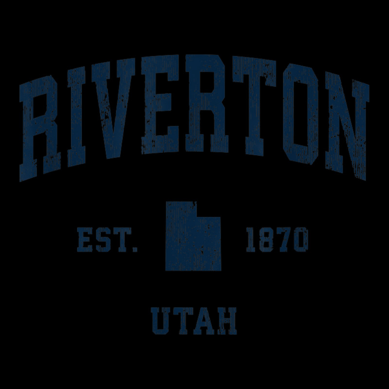 Riverton Utah Ut Vintage Athletic Navy Sports Design Adjustable Cap by Scout | Artistshot