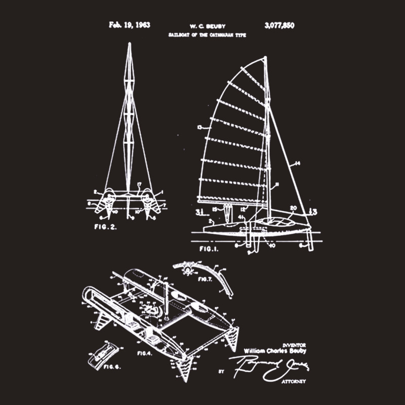 Catamaran Sailboat Patent, Catamaran, Sailboat Patent, Catamaran Sailb Tank Top by SHOPPERTHIT | Artistshot