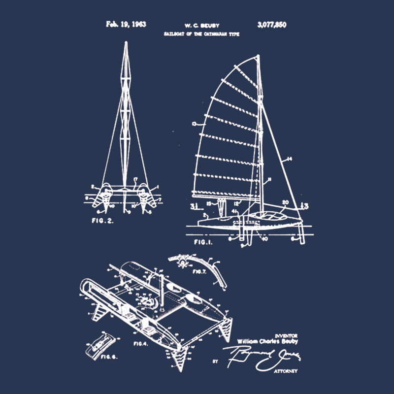 Catamaran Sailboat Patent, Catamaran, Sailboat Patent, Catamaran Sailb Men Denim Jacket by SHOPPERTHIT | Artistshot