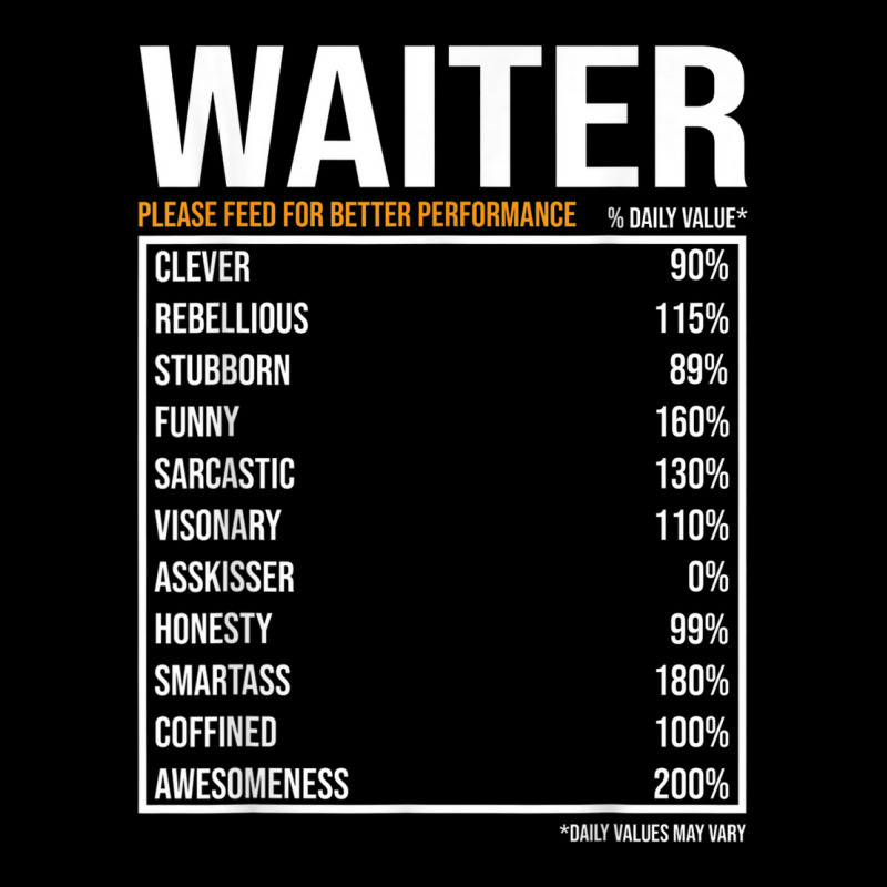 Waiter Job Design Daily Value Funny Waiter Unisex Jogger | Artistshot