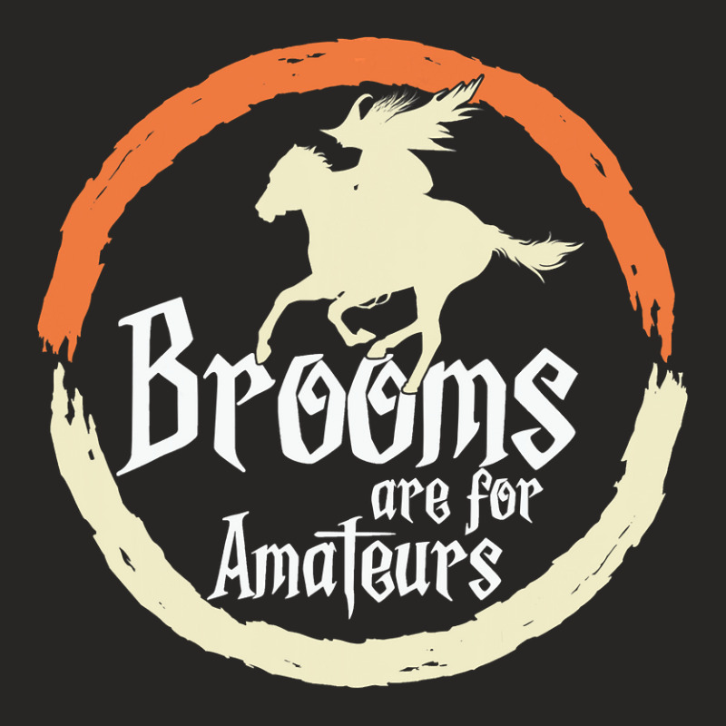 Brooms Are For Amateurs Funny Halloween Witch On A Horse Ladies Fitted T-Shirt by Haley1989 | Artistshot