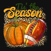 Tis The Season Leopard Pumpkin Football Autumn Thanksgiving Baby Bibs | Artistshot