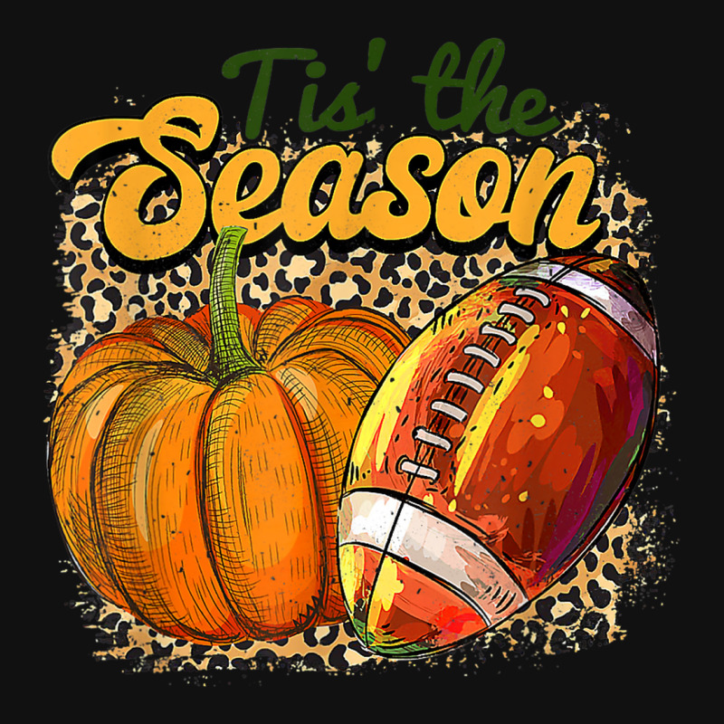 Tis The Season Leopard Pumpkin Football Autumn Thanksgiving Baby Bibs by Skunk | Artistshot