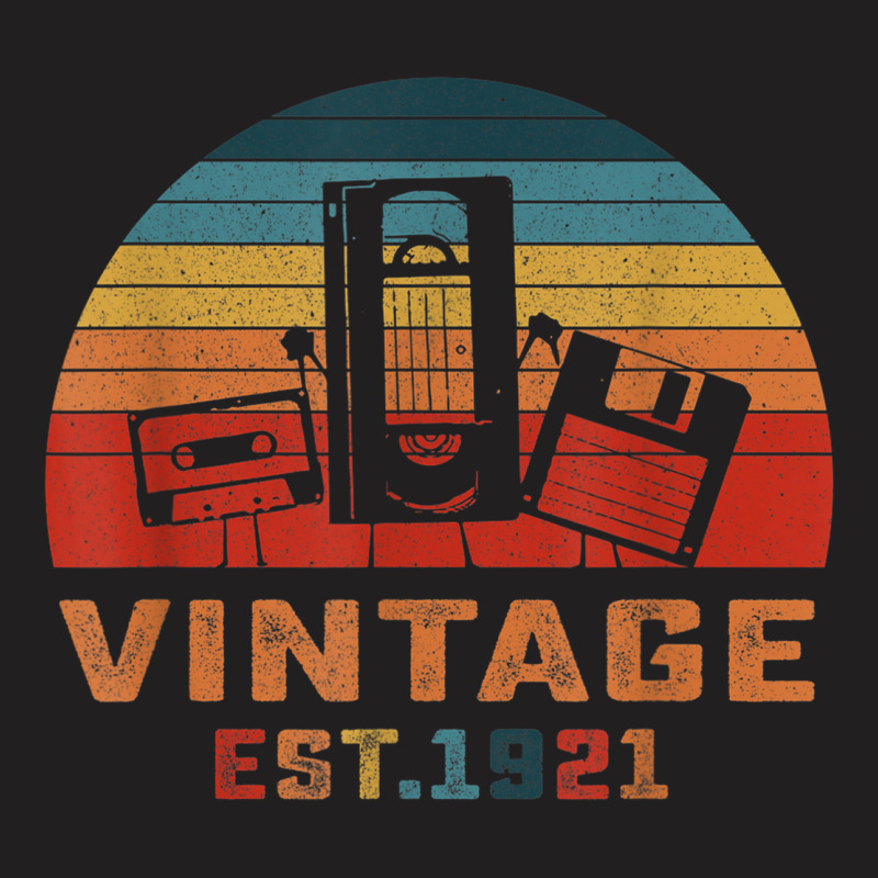 Vintage Est 1921 Cassette Tape Floppy Disk 101th Birthday T-shirt | Artistshot