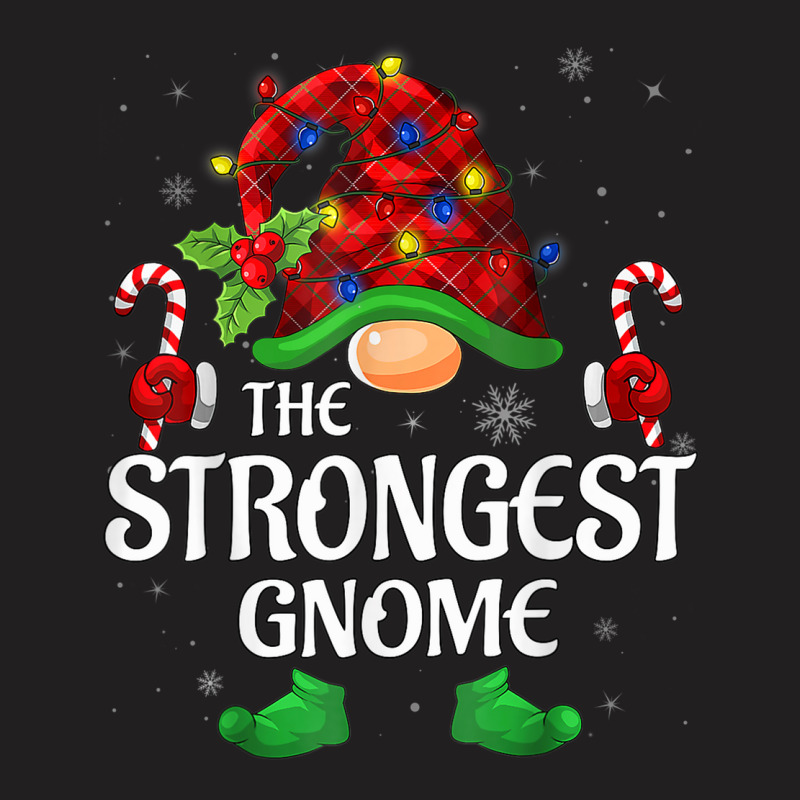 Strongest Gnome Buffalo Red Plaid Matching Family Christmas T-shirt | Artistshot