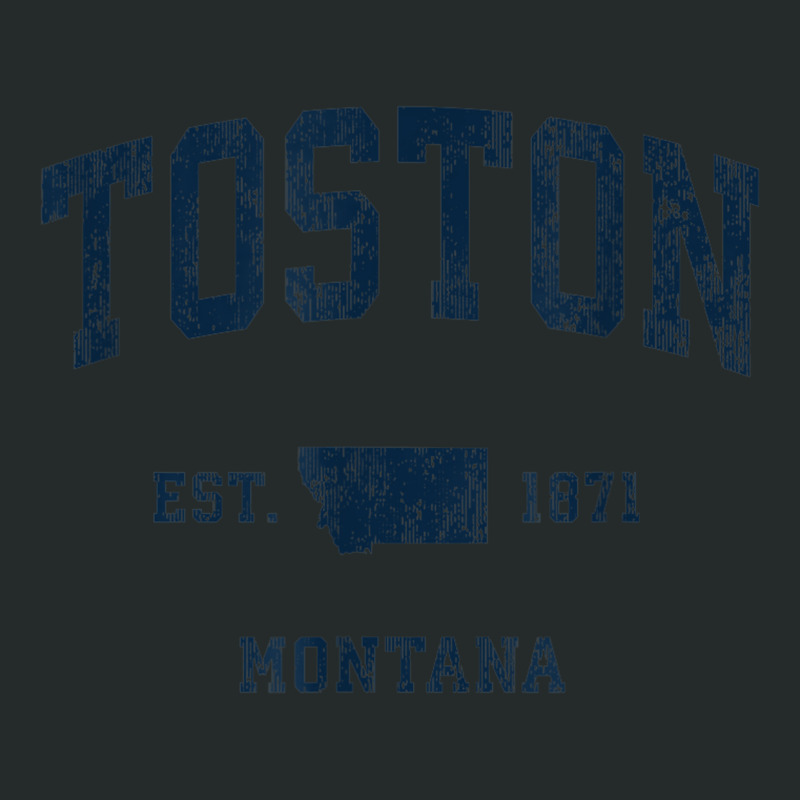 Toston Montana Mt Vintage Athletic Navy Sports Design Women's Triblend Scoop T-shirt by Piggy | Artistshot