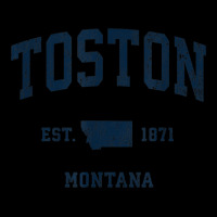 Toston Montana Mt Vintage Athletic Navy Sports Design Long Sleeve Shirts | Artistshot