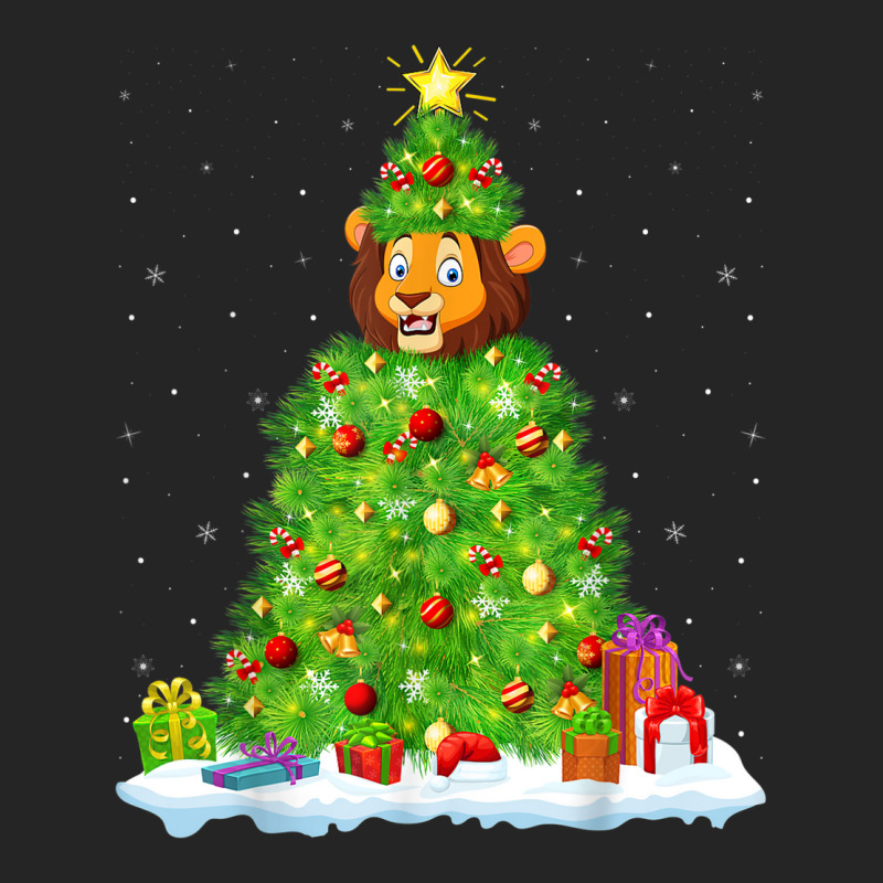 Xmas Decorations Lights Santa Lion Christmas Tree Unisex Hoodie | Artistshot