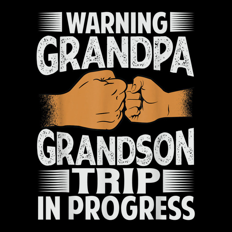 Warning Grandpa Grandson Trip In Progress   Trip With Granny Adjustable Cap | Artistshot