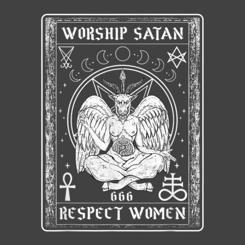 Worship Satan Respect Women I Satanic Tarot Card Vintage T-Shirt by Hulk | Artistshot