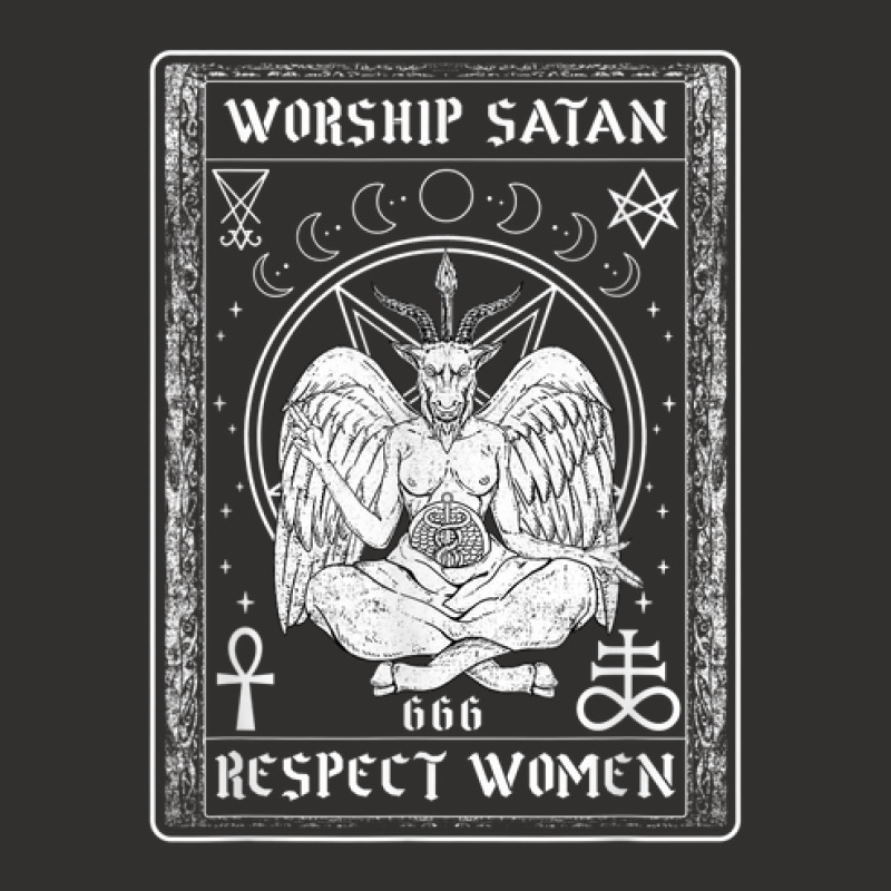 Worship Satan Respect Women I Satanic Tarot Card Champion Hoodie by Hulk | Artistshot